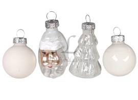 Набір куль 3см 9шт біла скло ABR823230/0110 N [16]*