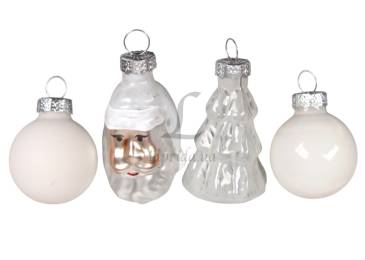 Набір куль 3см 9шт біла скло ABR823230/0110 N [16]*