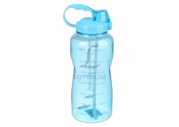 Пляшка спортивна пластикова блакитна 3000ml 67-034