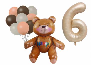 Комплект воздушных шаров "Happy Birthday" "6" 5-81615