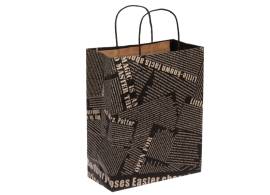 Пакет паперовий крафт "ГАЗЕТА" (22,5*29*11см) двустор 110гр/мкв 12шт\уп 255-5058