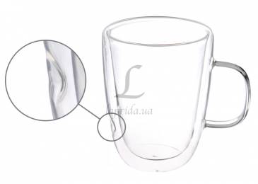 Чашка скляна з подвійним дном (брак) 350ml 671-118