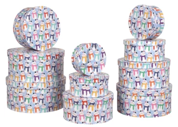 Подарункова коробка новорічна (комплект 9шт.) Y10-169 73-2626 (2-66927264)