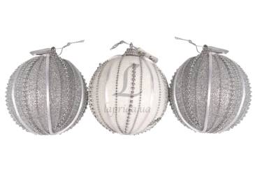 Куля різдвяна 80мм блиск прозорі ABJ444000/8122 N*