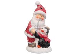 Декор Санта на сніговику блискучий 2 види 12.5*8.6*19.8см 5230B/6701*