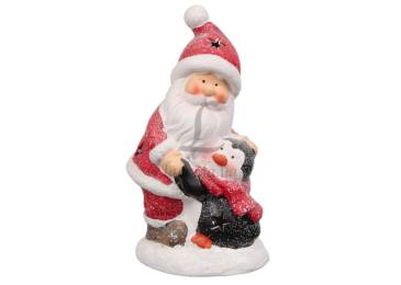 Декор Санта на сніговику блискучий 2 види 12.5*8.6*19.8см 5230B/6701*