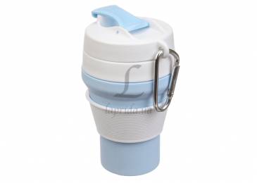Silicone cup Transformer з карабіном (350 ml) (blue) 2-40667