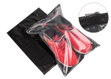 Пакет слайдер із чорним замком та прозрачною стінкою 300х400 мм 60 мкм чорний матовий 31-189