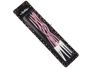 Набір свічок 6шт. 15,5см (рожевий) 5-91188